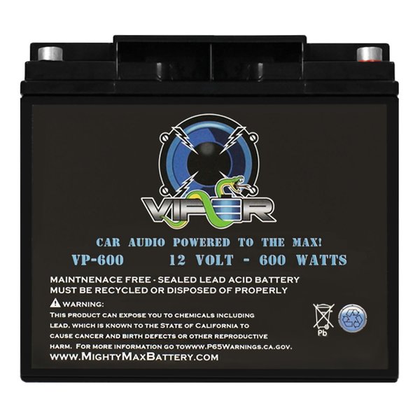 Mighty Max Battery Mighty Max VP-600 - 12 Volt 18 AH, 600 Watt Car Audio High Current Power Cell Battery MAX3513112